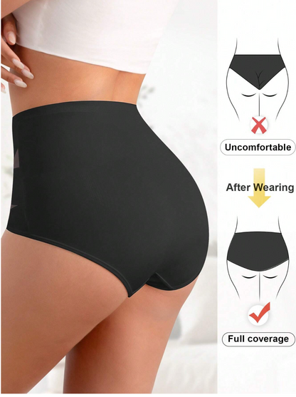 Women's High Waist Triangle Panties – Soft, Comfortable with Crisscross Design for a Flattering Fit and All-Day Comfort