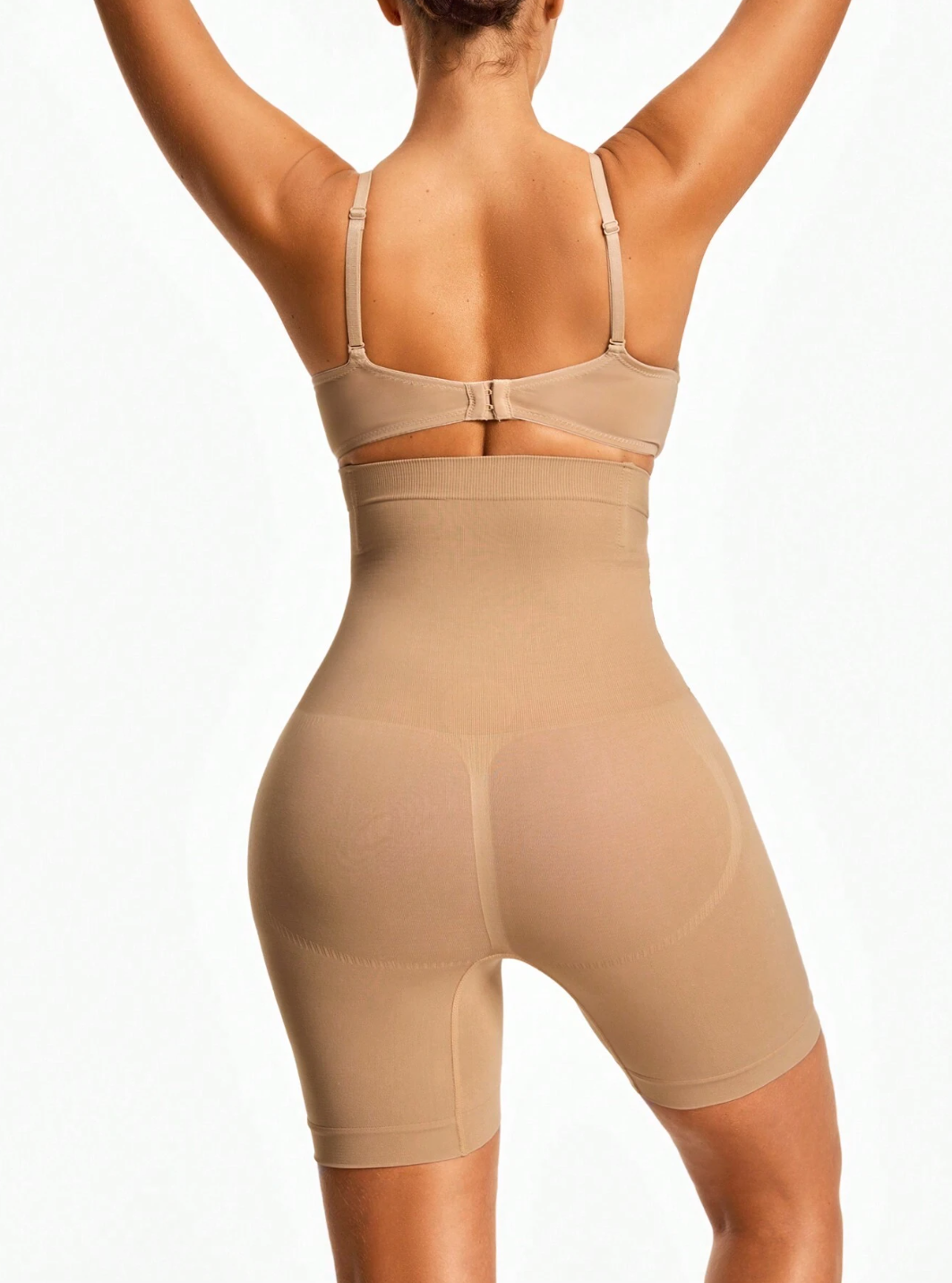 Shape Seamless High Waisted Mid Thigh Short Shapewear Short Body Shaper Butt Lifter With Adjustable Closure-Tummy Waist Control